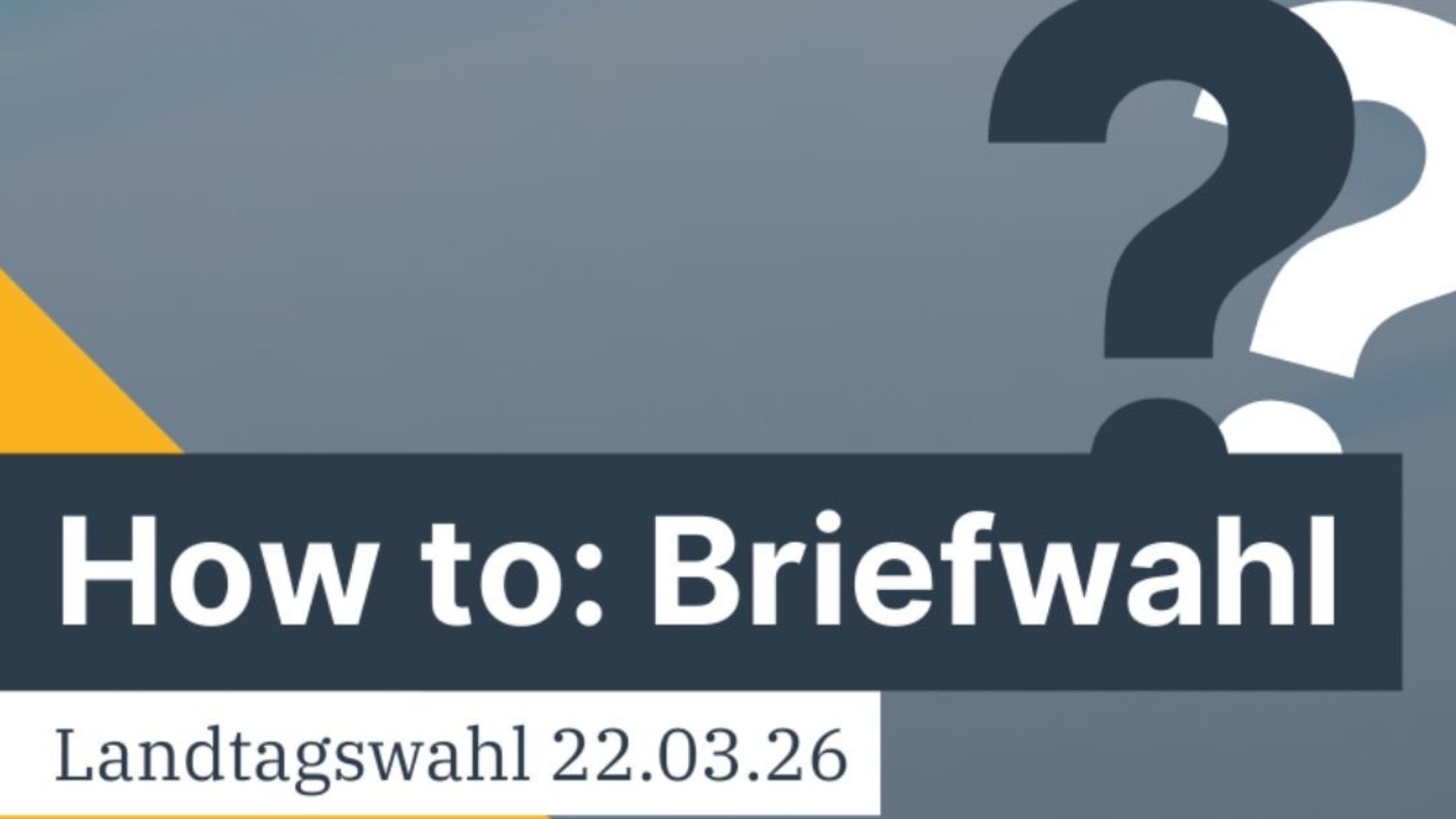 Briefwahl jetzt beantragen!